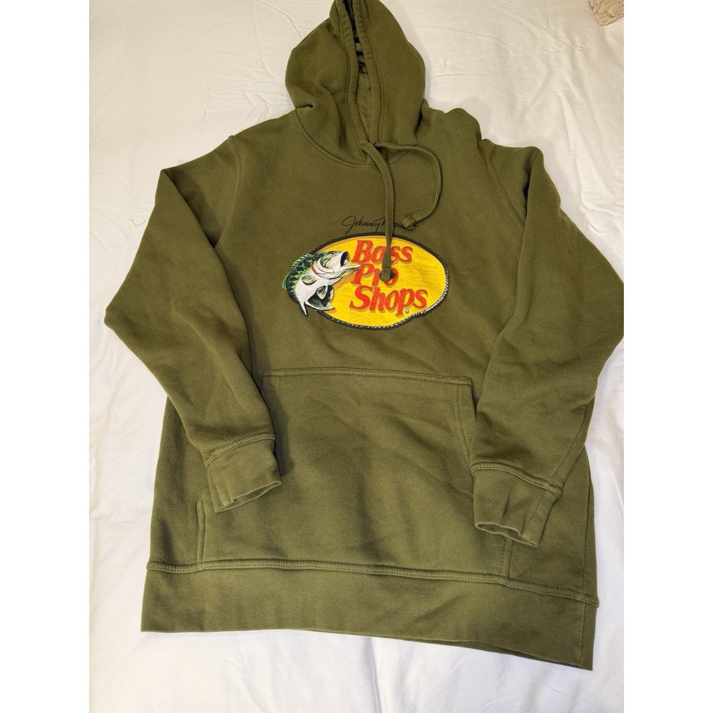 Bass Pro Shops Men's Colir Green Pullover Hoodie Size Small